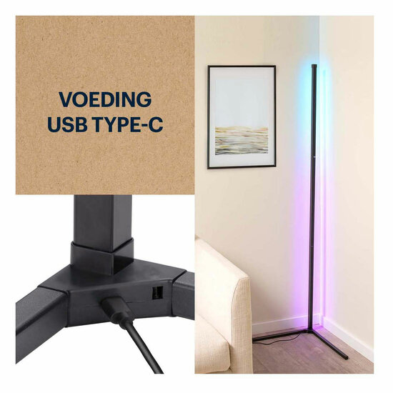 Grundig LED-Hoeklamp met Afstandsbediening, 140cm - Foto 5