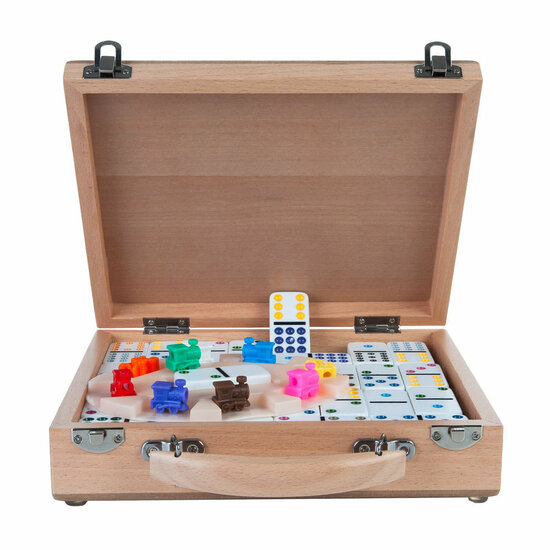 Domino Mexican Train in Houten Koffer - Foto 5