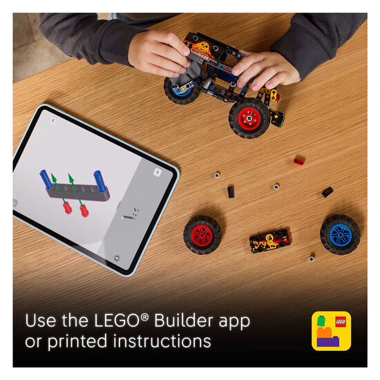 LEGO Technic 42219 Monster Jam Grave Digger vuur en ijs - Foto 8