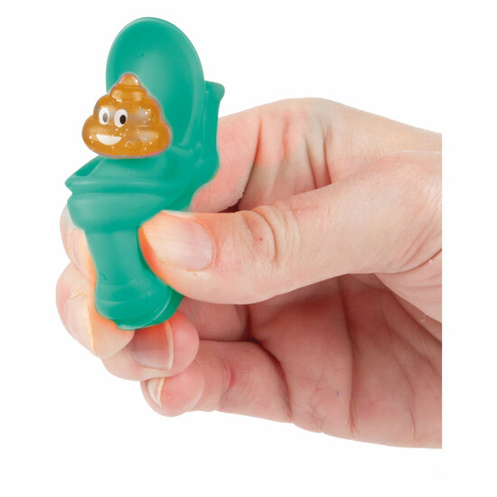 Funny Poo Knijptoiletten met Glitter Drol - 3st. - Foto 5
