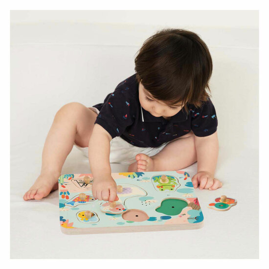 Classic World Houten Noppenpuzzel Poel met Geluid - Foto 8