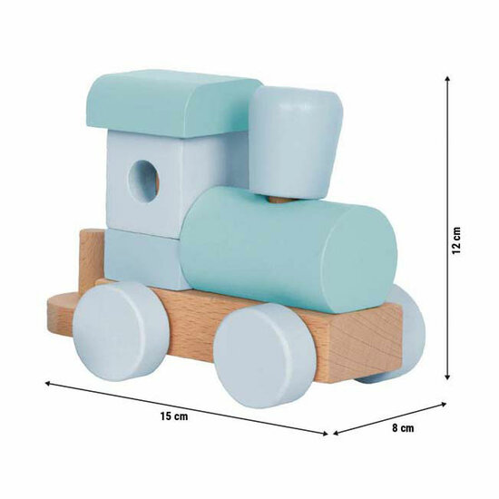 Small Foot - Houten Trein Blauw - Foto 6