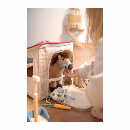 Small Foot - Speelset Paard met Stal en Accessoires in Tas - Foto 12