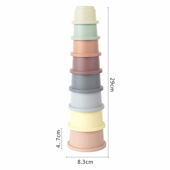 Waterval Bekers Pastel, 8dlg. - Foto 5