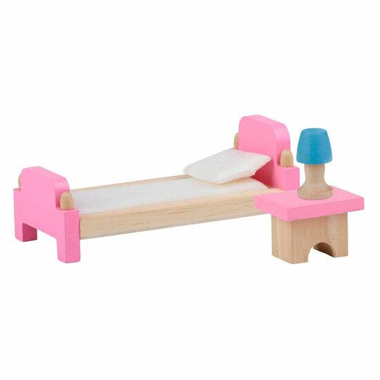 Houten Poppenhuis met Accessoires, 30dlg. - Foto 7