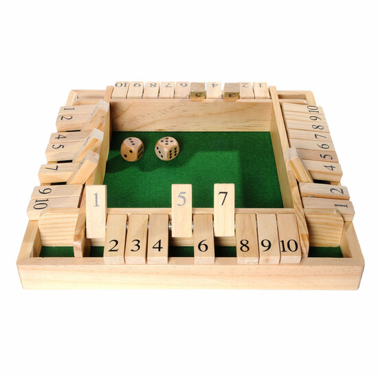 Shut the Box Houten Dobbelspel, 4 spelers - Foto 5