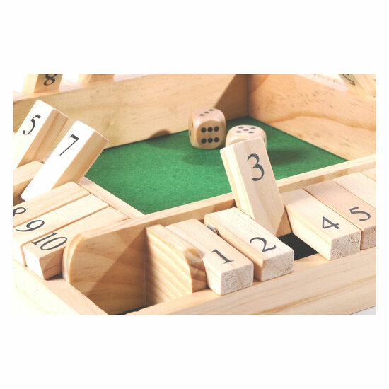 Shut the Box Houten Dobbelspel, 4 spelers - Foto 9