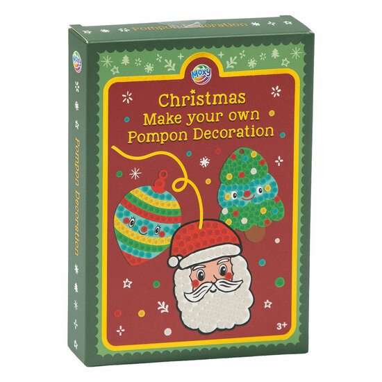 Maak je Eigen Pompom Kerstdecoratie - 3st.