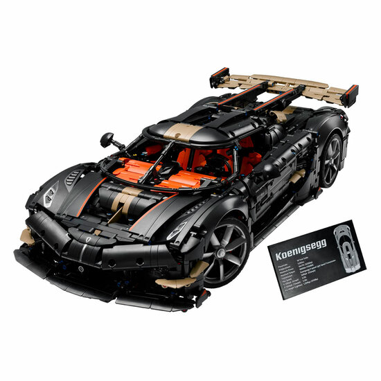 LEGO Technic 42232 Koenigsegg Convertible Black Hypercar