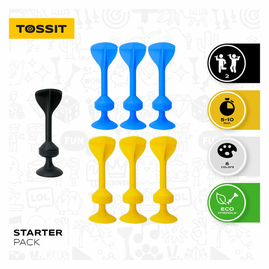 999 Games Tossit - Starter Pack - Blauw-Geel