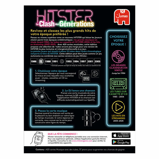 Jumbo Hitster Battle of the Generations Muziekspel