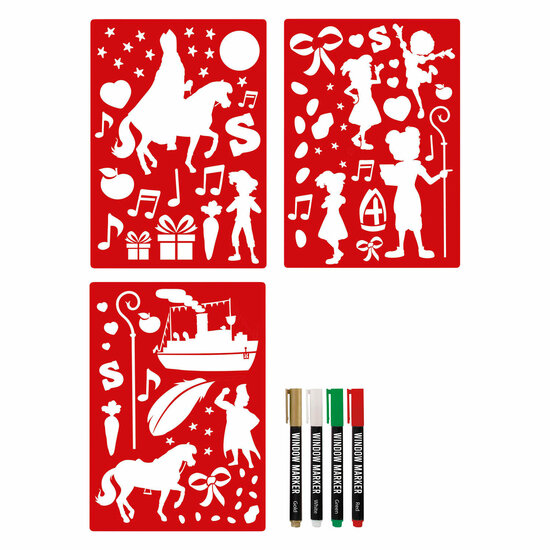 Club van Sinterklaas Raamdecoratieset - 31x22cm
