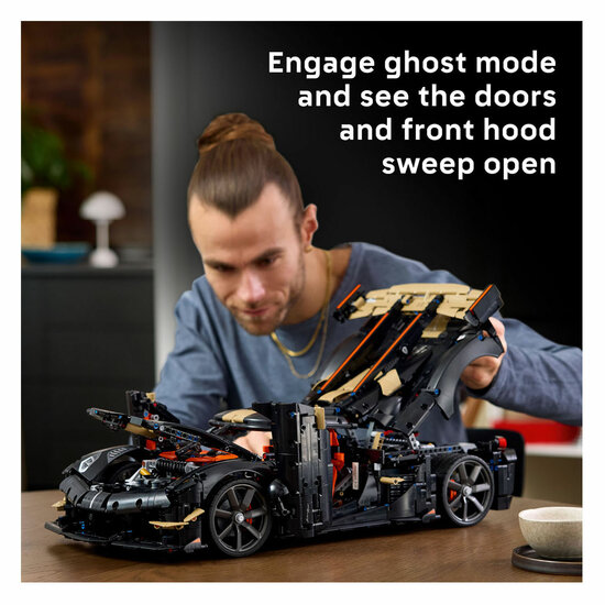 LEGO Technic 42232 Koenigsegg Convertible Black Hypercar - Foto 8