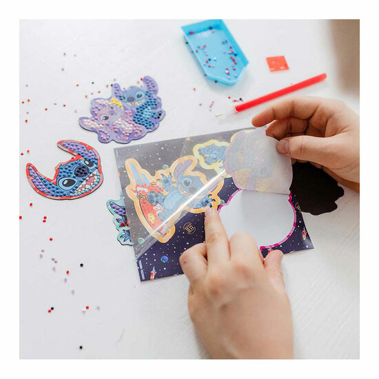 Totum 3in1 Stitch Diamond Painting, Armbanden maken en Gips Gieten Knutselset - Foto 9