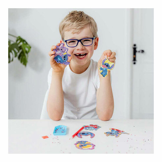 Totum 3in1 Stitch Diamond Painting, Armbanden maken en Gips Gieten Knutselset - Foto 11