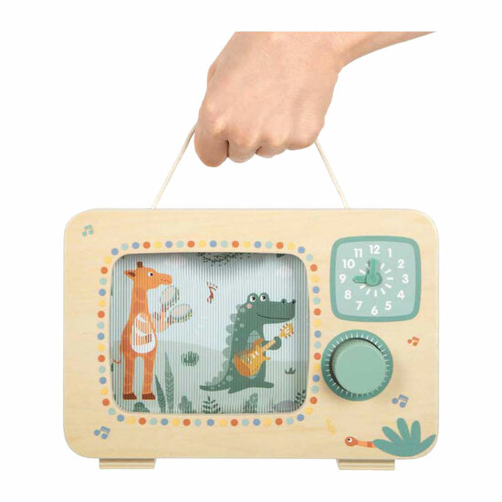 Small Foot - Houten Televisie Muziekdoos Safari FSC - Foto 6