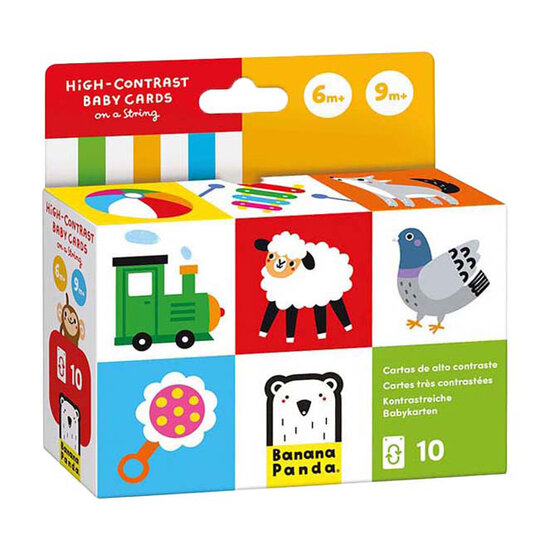 Banana Panda - Hoogcontrast Babykaarten - 6-9 Maanden