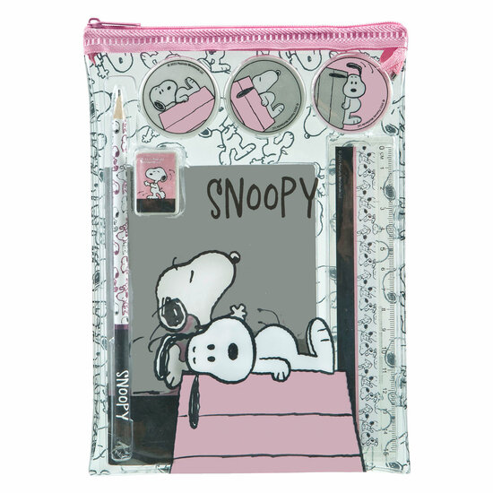 Notitie Set in Etui Snoopy