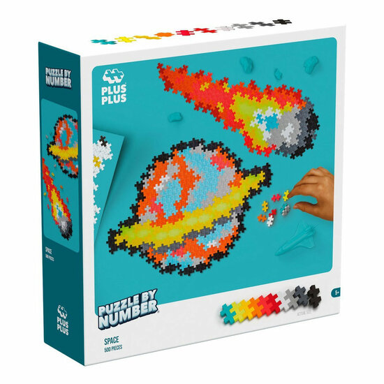 Plus-Plus Puzzelen op Nummer Ruimte - 500st.
