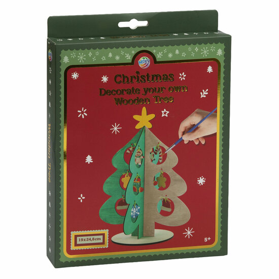Decoreer je Eigen Houten Kerstboom - 24cm