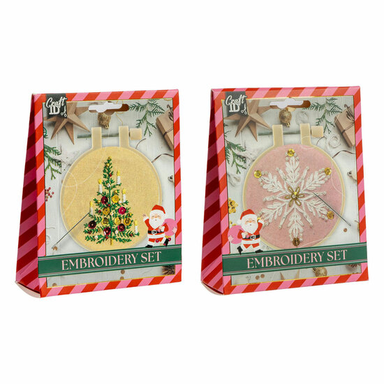 Borduurset Kerstmis - 11,5x11,5cm
