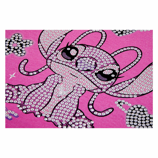 Stitch &amp; Angel Diamond Painting Canvas Glow In The Dark - 19x19cm