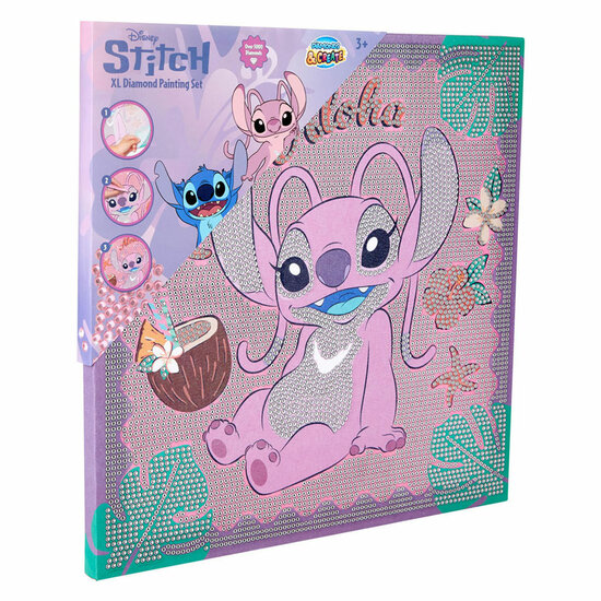 Stitch &amp; Angel Diamond Painting Canvas XL - 29x29cm