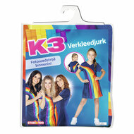 K3 Verkleedjurk - Regenboog Blauw - 6-8 jaar