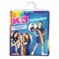 K3 Verkleedjurk - Regenboog Blauw, 9-11 jaar