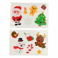 XMAS Diamond Painting Stickers, 12st.