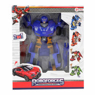 Roboforces Transformeer Auto Robot Blauw