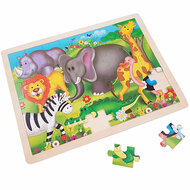 Houten Legpuzzel Wilde Dieren - 48st.