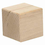 Mijlpaal Blok Hout, 5,6cm