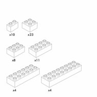 Hubelino Bouwstenen Wit - 60dlg.