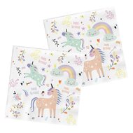 Servetten Unicorns &amp; Rainbows, 20st.