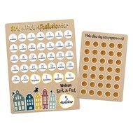 Sinterklaas Aftelkalender met Stickers Welkom Sint &amp; Piet