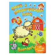 Kleur- &amp; Glitter Stickerboek Boerderij