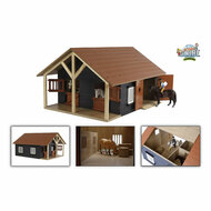 Kids Globe Paardenstal met 2 Boxen en Berging, 1:24