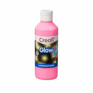 Creall Glow in the Dark Verf Roze, 250ml