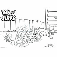 Tom &amp; Jerry Kleurplaten met Stencil en Stickervel