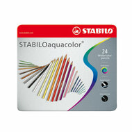 STABILO Aquacolor - Aquarel Kleurpotlood - Metalen Set 24 St.