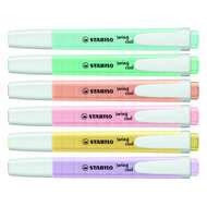 STABILO swing cool Pastel - Markeerstift - Set Met 6 Stuks