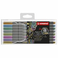 STABILO Pen 68 Metallic -  Viltstift - Set Met 8 Stuks