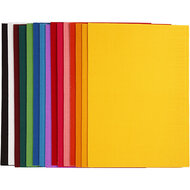 Ribbelkarton Kleur 80gr, 15 Vellen