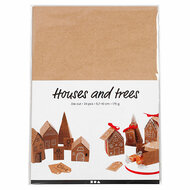 Huizen en Bomen Karton Set