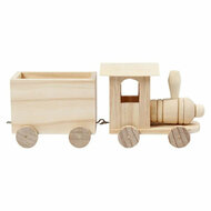 Houten Trein met Wagon