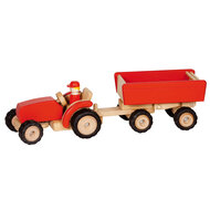 Goki Houten Tractor met Aanhanger