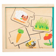 Small Foot  -  Houten Puzzel Dieren en hun Voedsel