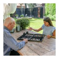 Backgammon 18 Bruin en Ivoor Klassiek Bordspel