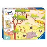 Ravensburger Puzzle &amp; Play - Safari Tijd, 2x24st.